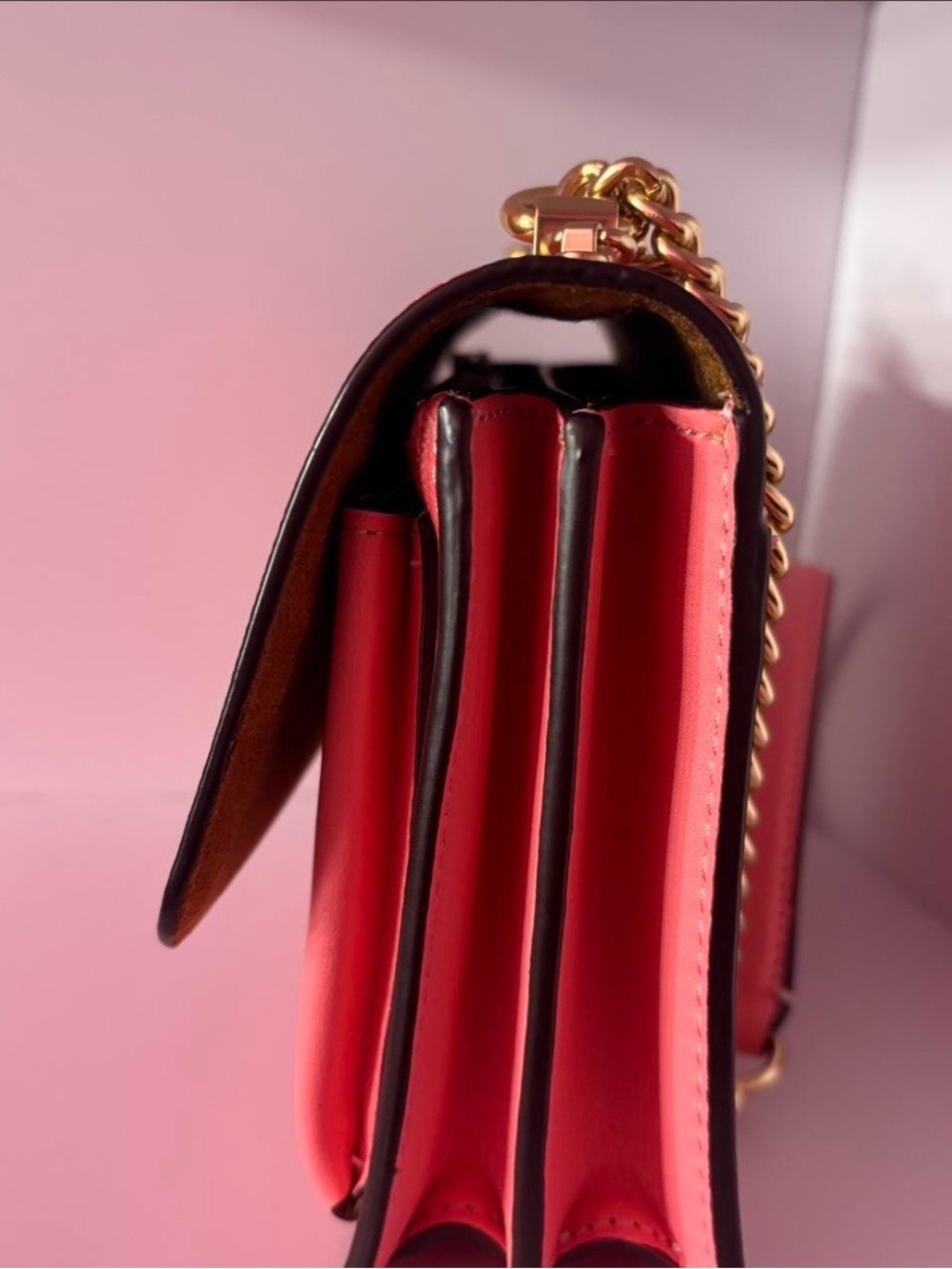 Coach Pink lemonade Signature Crossbody with Gold Hardware - Picture 3 of 3